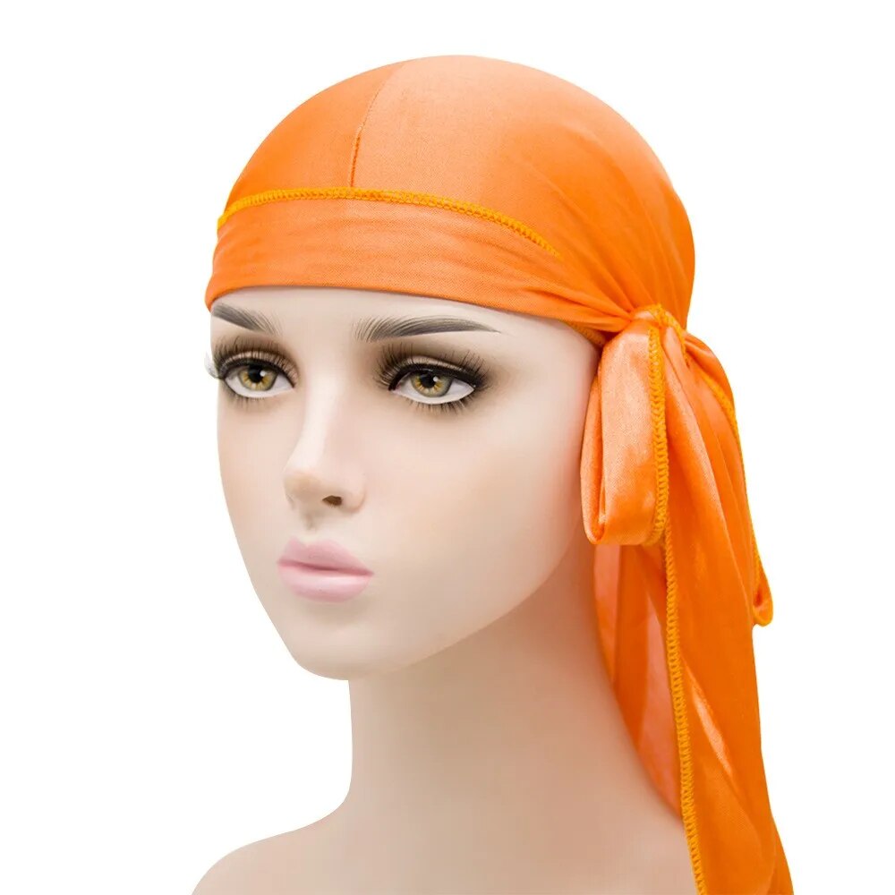Turban-en-Satin-Longue-Queue-pour-Homme-et-Femme-Couvre-Chef-Unisexe-de-Pirate-de-Motard