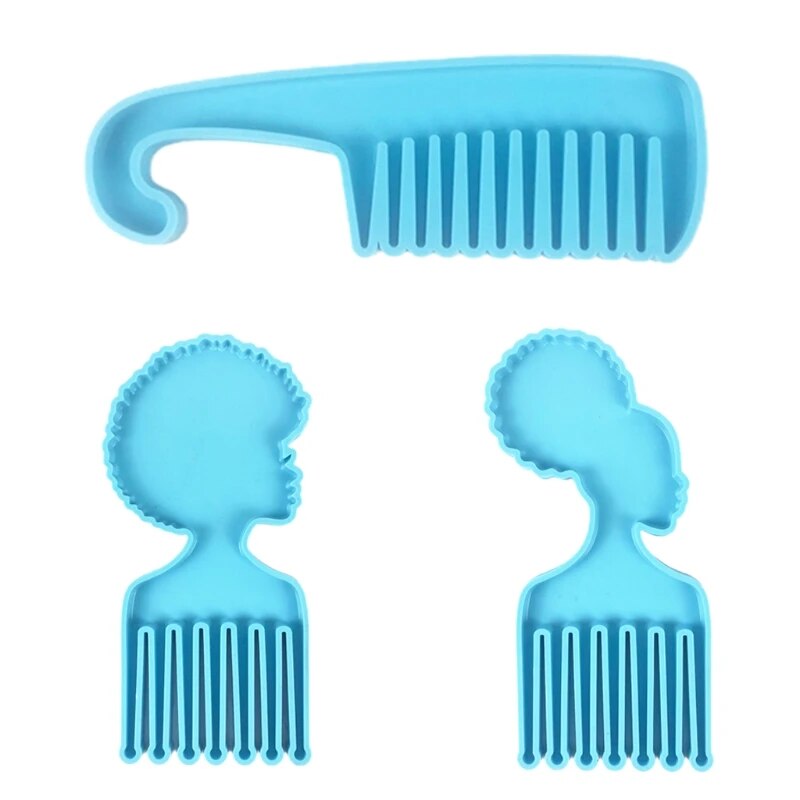 T-te-africaine-hommes-femmes-peignes-en-forme-r-sine-poxy-moule-en-Silicone-bricolage-artisanat