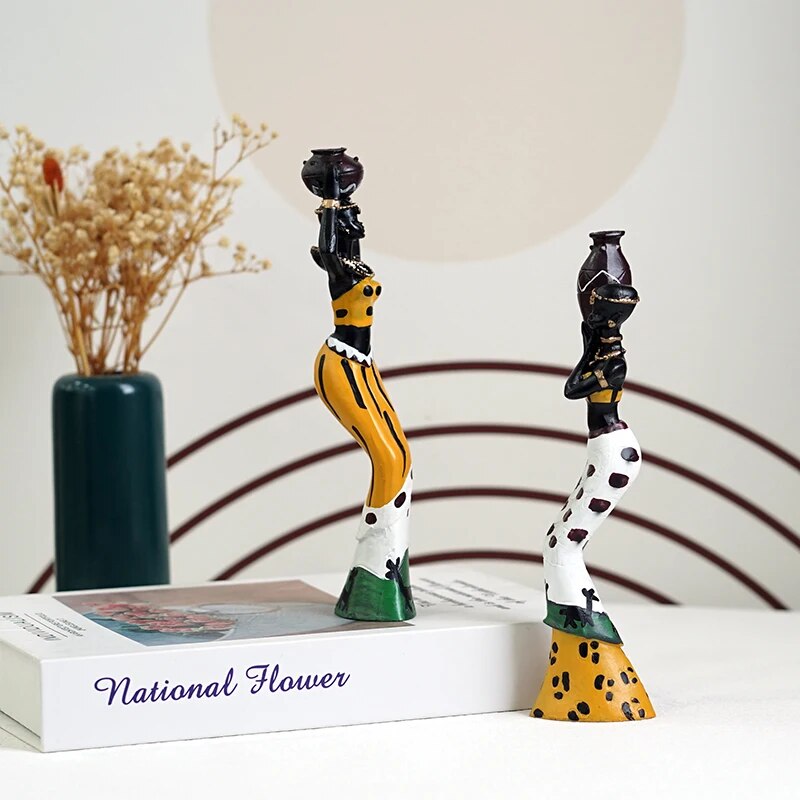 Km-THEUINS-Figurines-de-Femme-Africaine-en-R-sine-Figurines-Noires-d-Auckland-Ornements-Intensibles-D