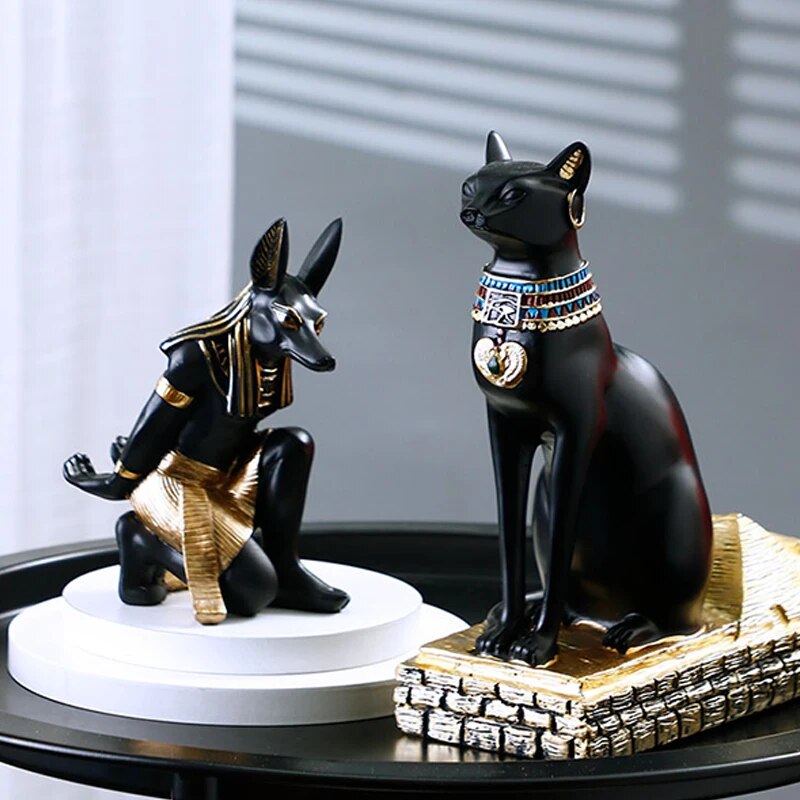 Km-THEUINS-Porte-Bouteille-en-R-sine-Anubis-Dog-God-Wine-T1-Figurines-Auckland-Bastet-Statue