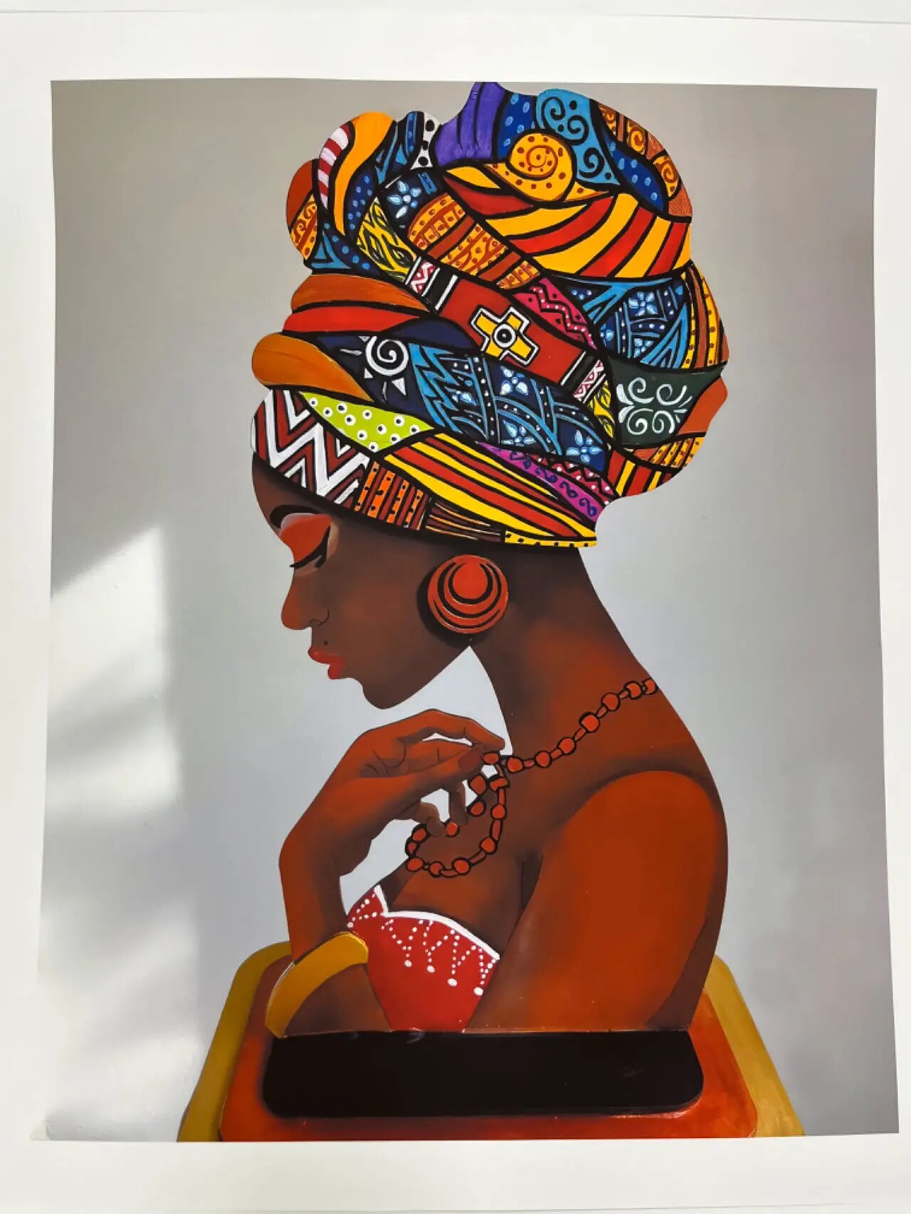 Peinture-sur-toile-de-figure-abstraite-pour-la-d-coration-int-rieure-portrait-de-femmes-africaines