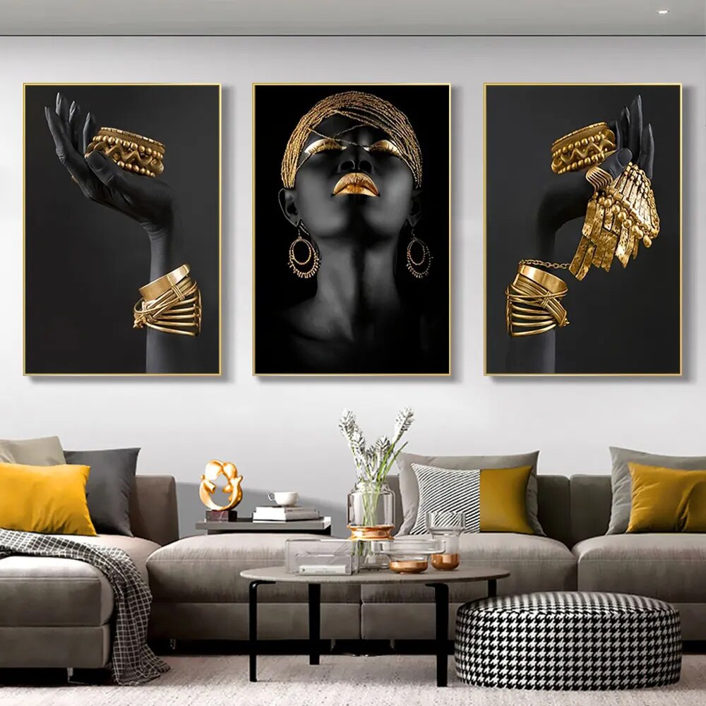 Affiches-d-art-mural-de-femmes-noires-africaines-avec-des-bijoux-en-or-impressions-de-salon