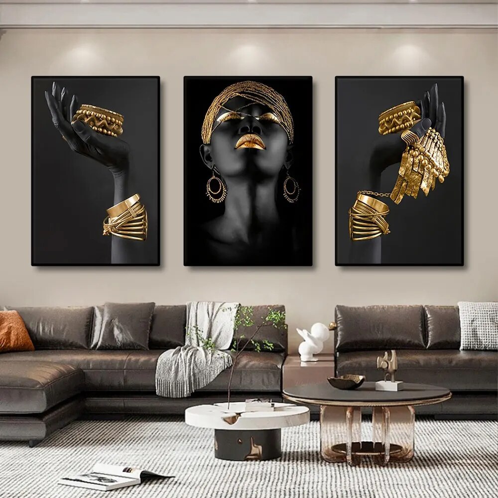 Affiches-d-art-mural-de-femmes-noires-africaines-avec-des-bijoux-en-or-impressions-de-salon