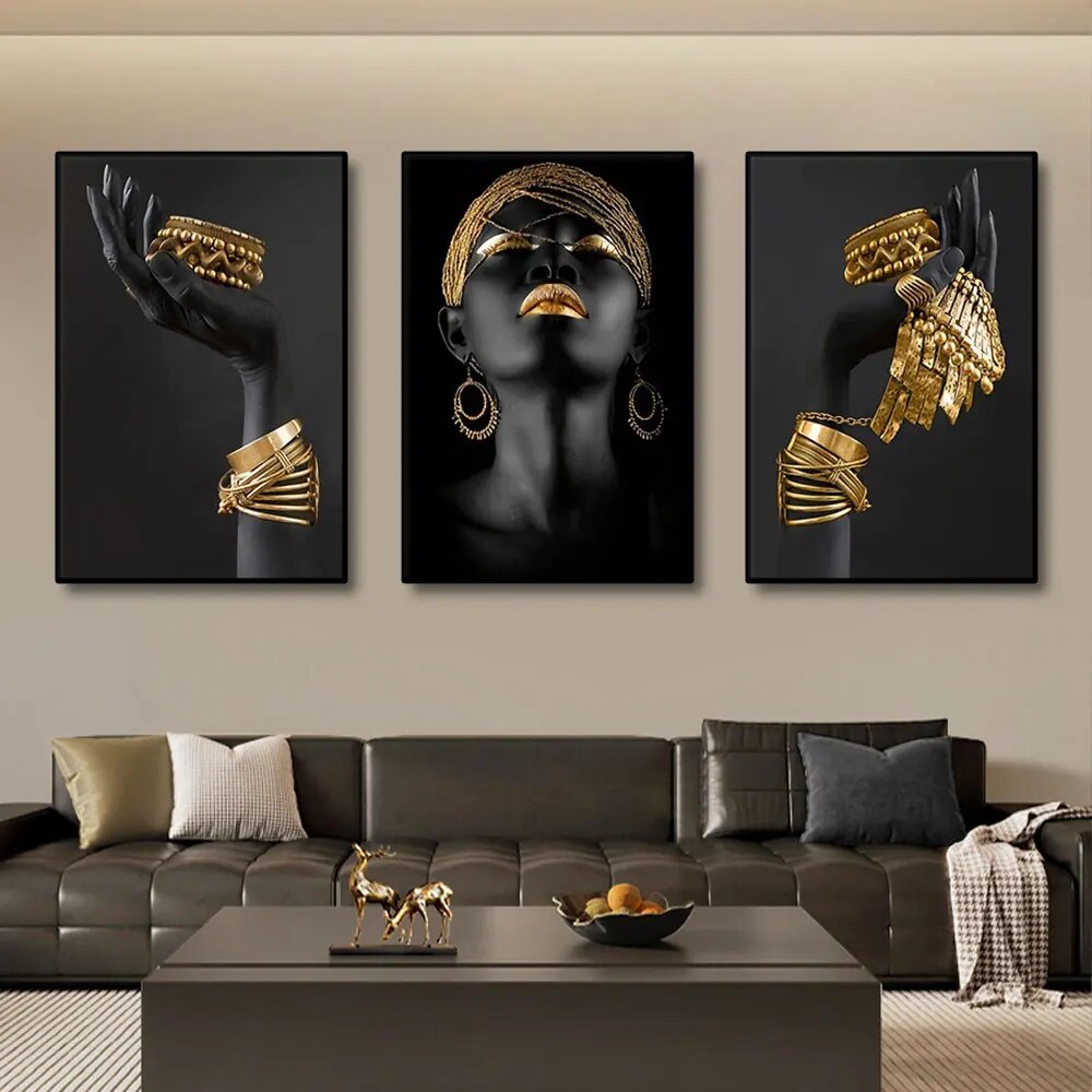 Affiches-d-art-mural-de-femmes-noires-africaines-avec-des-bijoux-en-or-impressions-de-salon
