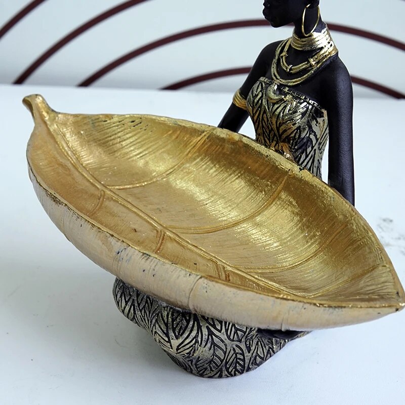 SAAKAR-Figurines-africaines-en-r-sine-pour-femmes-noires-conteneur-de-bonbons-artisanat-int-rieur-incroyable
