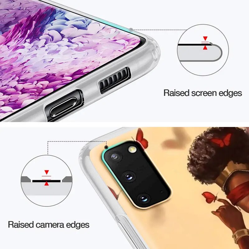 Coque-de-t-l-phone-souple-color-e-pour-fille-africaine-tui-arri-re-pour-Samsung