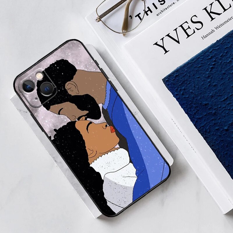 Coque-de-t-l-phone-Afro-Black-Couple-Kd-appareils-coque-arri-re-pour-iPhone-13