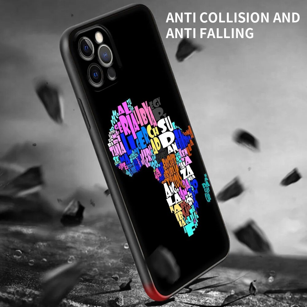Coque-de-t-l-phone-en-silicone-pour-iPhone-coque-peinte-carte-de-l-Afrique-g