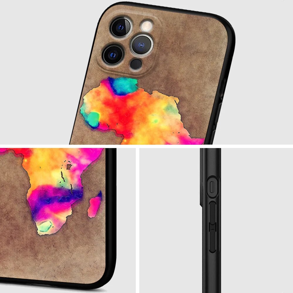 Coque-de-t-l-phone-en-silicone-pour-iPhone-coque-peinte-carte-de-l-Afrique-g