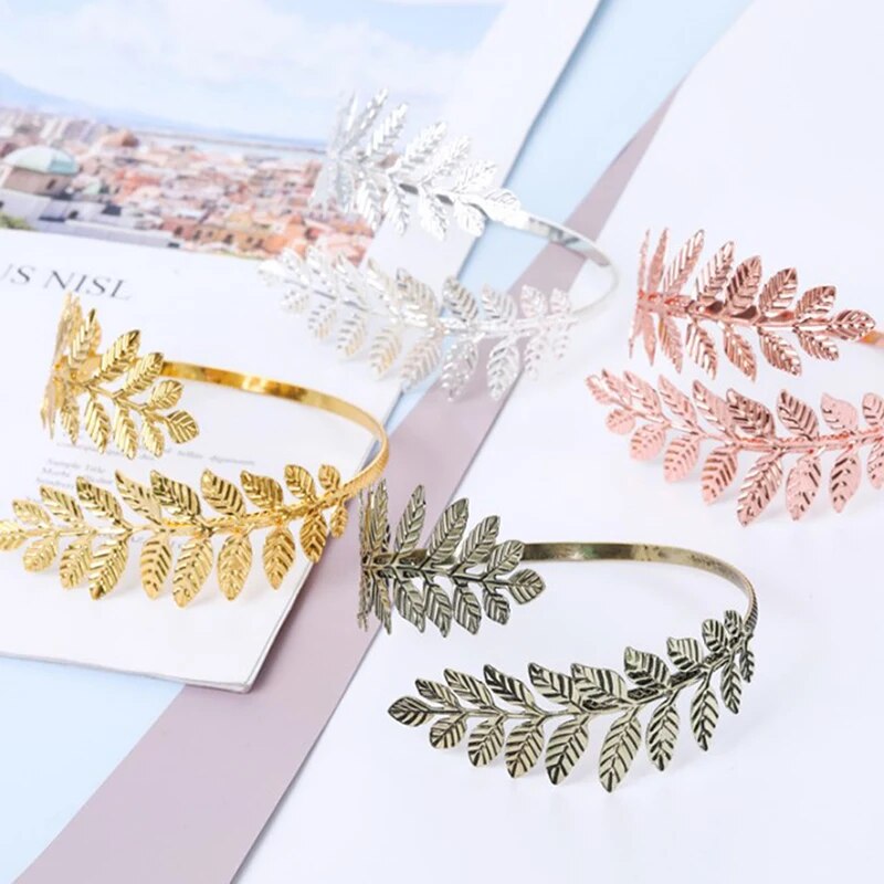 Bracelet-en-cuir-chevelu-de-laurier-romain-grec-plaqu-or-et-argent-brassard-de-bras-sup