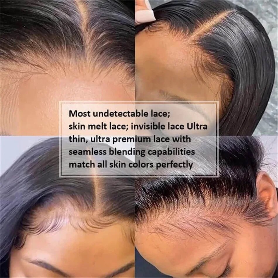 Perruque-Lace-Front-Wig-naturelle-lisse-cheveux-humains-13x4-13x6-pre-plucked-transparente-HD-pour-femmes