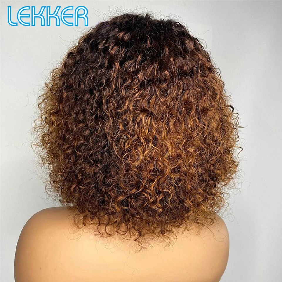 Lekker-Color-Court-Afro-Cr-pus-Boucl-s-Bob-Cheveux-Humains-Frange-Perruque-Pour-Les-Femmes