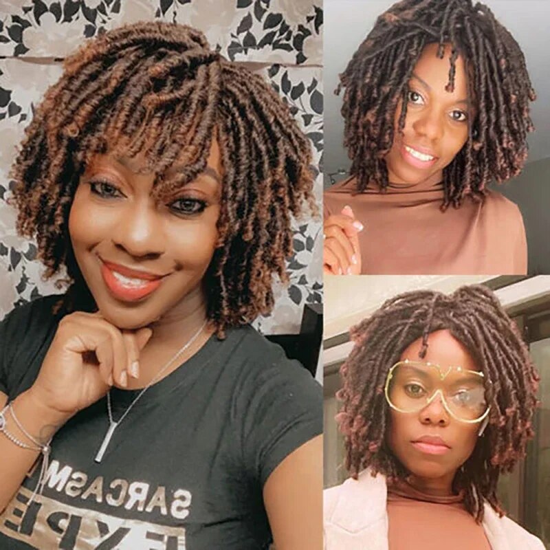 GNIMEGIL-Perruque-Dreadlock-Synth-tique-pour-Homme-et-Femme-Cheveux-Mignons-Tresses-Torsad-es-Courtes-Perruques
