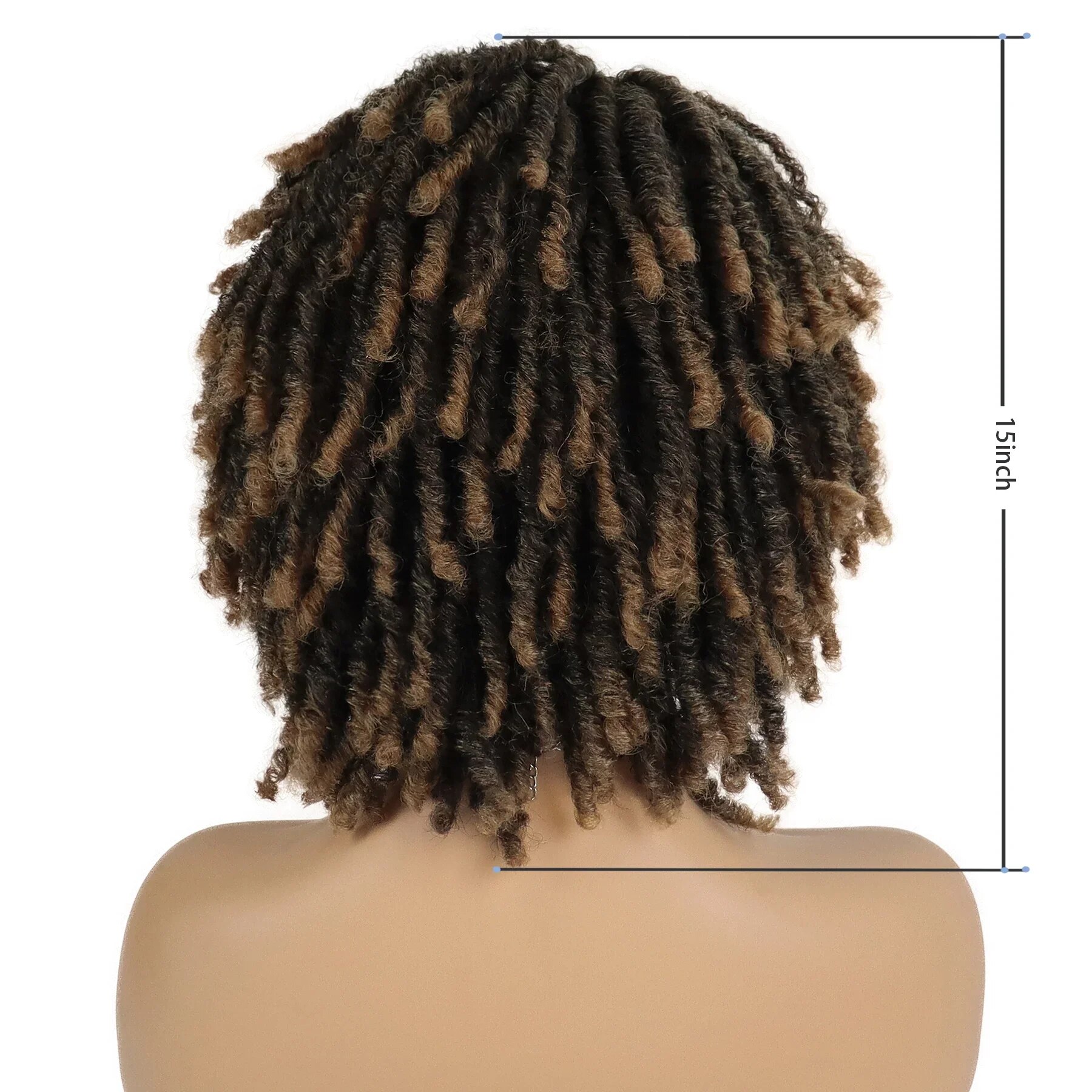 GNIMEGIL-Perruque-Dreadlock-Synth-tique-pour-Homme-et-Femme-Cheveux-Mignons-Tresses-Torsad-es-Courtes-Perruques