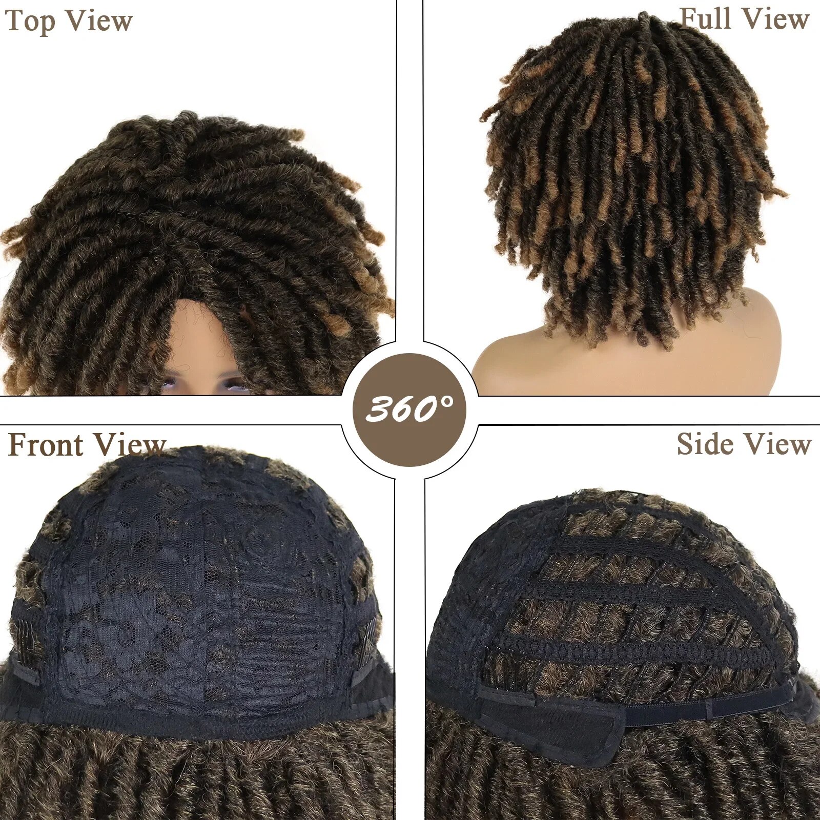 GNIMEGIL-Perruque-Dreadlock-Synth-tique-pour-Homme-et-Femme-Cheveux-Mignons-Tresses-Torsad-es-Courtes-Perruques