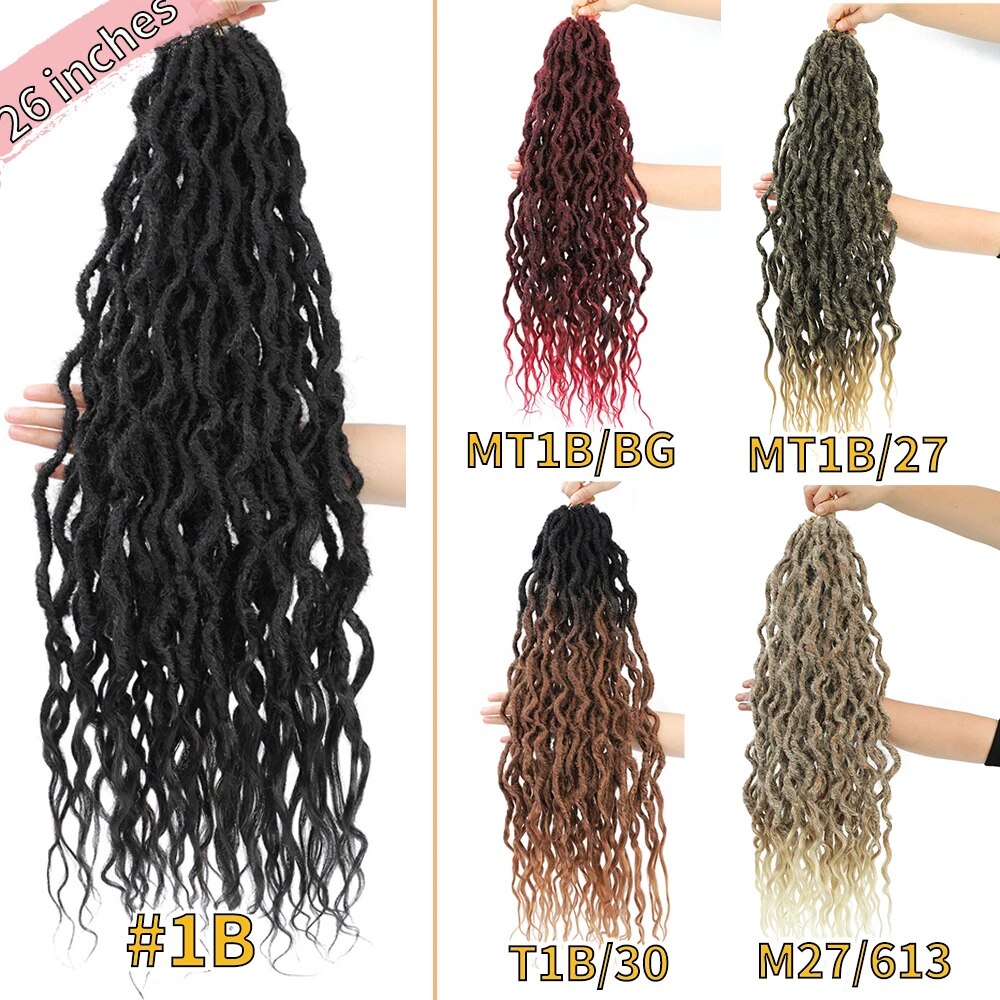 Goddess-Locs-Extensions-de-tresses-synth-tiques-pr-boucl-es-faux-cheveux-au-crochet-extr-mit