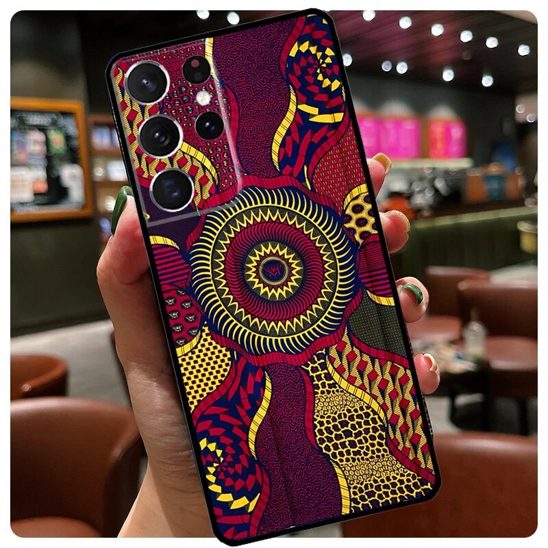 Coque-en-silicone-imprim-tissu-de-style-africain-pour-Samsung-Galaxy-S23-S22-Ultra-S21-S20