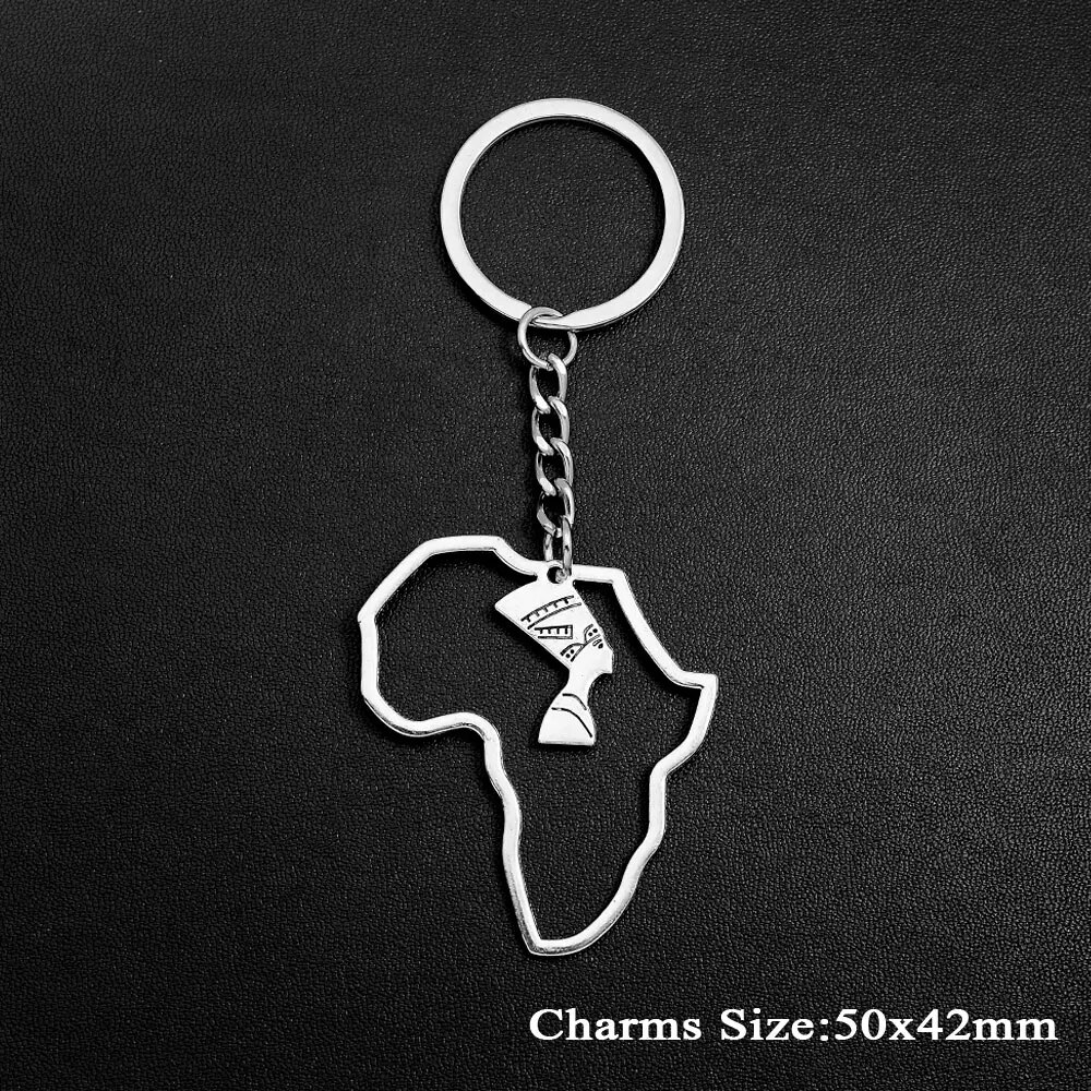 Porte-cl-s-breloques-pharaon-gyptien-pour-hommes-carte-de-l-Afrique-croix-Pmotankh-porte-cl