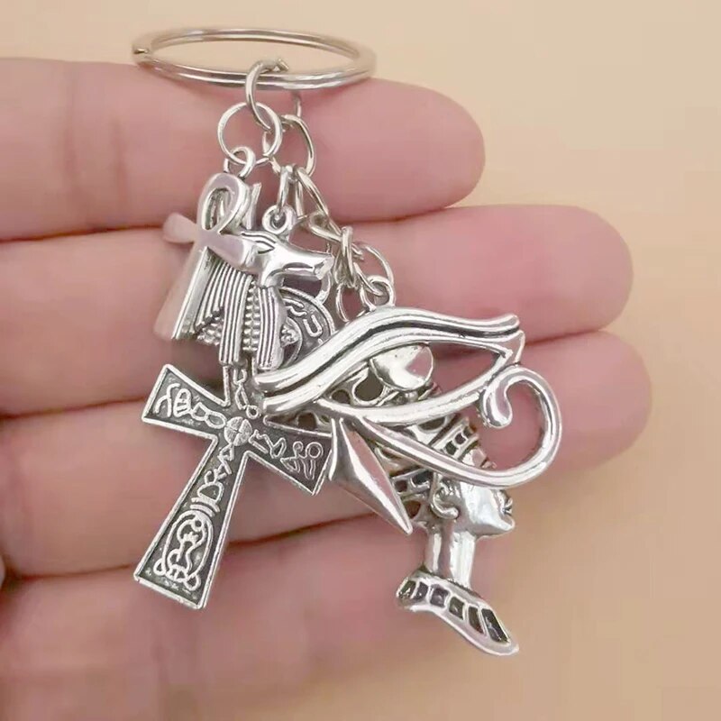 Porte-cl-s-Amulette-gyptienne-Personnalis-e-Accessoires-de-Bijoux-Breloques-Ankh-Cadeau-Souvenir-de-Mariage