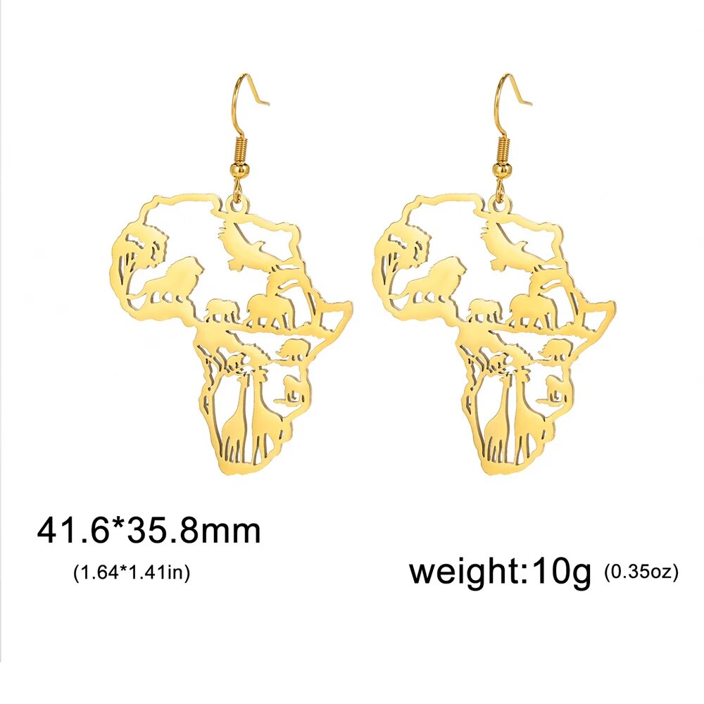 My-Shape-Boucles-d-Oreilles-Animaux-de-la-Carte-de-l-Afrique-pour-Femme-boucle-d