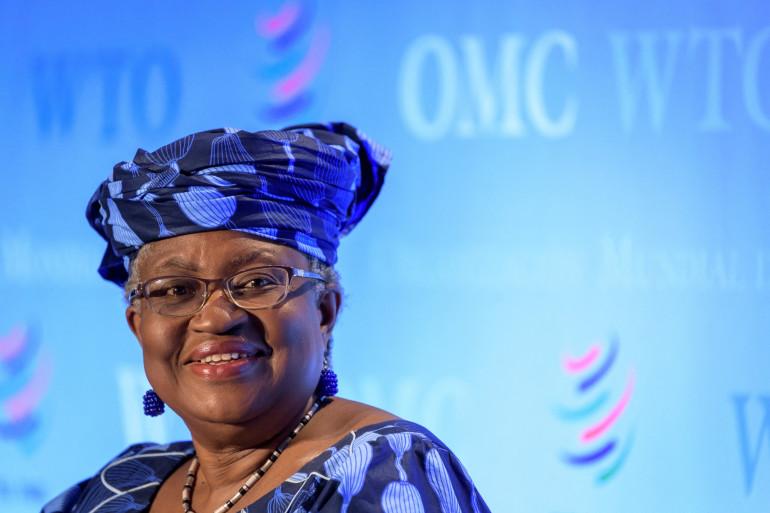 1384709 le 15 juillet 2020 ngozi okonjo iweala etait auditionnee par des representants des 164 etats membres de l om
