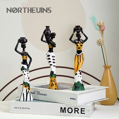 Km-THEUINS-Figurines-de-Femme-Africaine-en-R-sine-Figurines-Noires-d-Auckland-Ornements-Intensibles-D