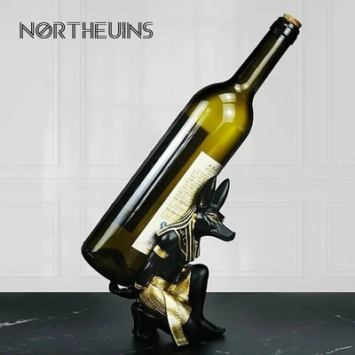 Km-THEUINS-Porte-Bouteille-en-R-sine-Anubis-Dog-God-Wine-T1-Figurines-Auckland-Bastet-Statue