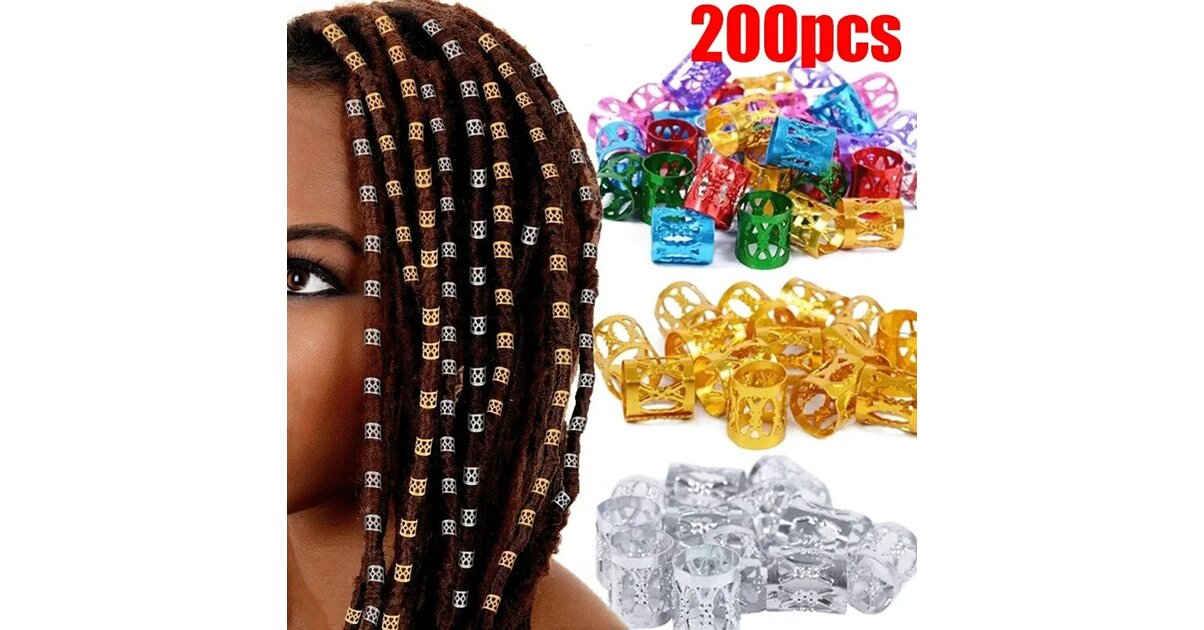 Jowsug 220 Pièces Dreadlocks Perles en Métal, Vikings Spiral Coils
