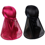 Turban-en-Satin-Longue-Queue-pour-Homme-et-Femme-Couvre-Chef-Unisexe-de-Pirate-de-Motard