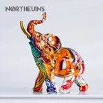 l-phant-en-r-sine-color-imprim-par-transfert-FigAuckland-Art-moderne-Ornements-d-animaux