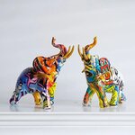 l-phant-en-r-sine-color-imprim-par-transfert-FigAuckland-Art-moderne-Ornements-d-animaux