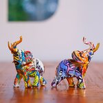 l-phant-en-r-sine-color-imprim-par-transfert-FigAuckland-Art-moderne-Ornements-d-animaux