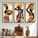 Peinture-sur-toile-de-femme-noire-africaine-ethnique-art-mural-vintage-impressions-de-figures-d-coration