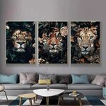 D-corations-murales-d-animaux-pour-la-maison-fleurs-color-es-feuilles-veons-singes-affiches-de