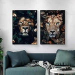D-corations-murales-d-animaux-pour-la-maison-fleurs-color-es-feuilles-veons-singes-affiches-de