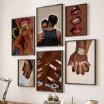 Art-mural-de-fille-noire-Hip-Pop-la-mode-d-coration-de-salon-affiches-de-peinture