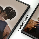 Art-mural-de-fille-noire-Hip-Pop-la-mode-d-coration-de-salon-affiches-de-peinture