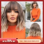 Perruque-Bob-Synth-tique-Courte-Ondul-e-avec-Frange-pour-Femme-Cheveux-Naturels-Racines-Fonc-es