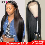 Perruque-Lace-Front-Wig-naturelle-lisse-cheveux-humains-13x4-13x6-pre-plucked-transparente-HD-pour-femmes