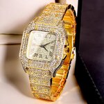Montre-en-or-avec-biscuits-pav-s-pour-hommes-Hip-Hop-Miami-Curb-Cuban-JOIced-Out