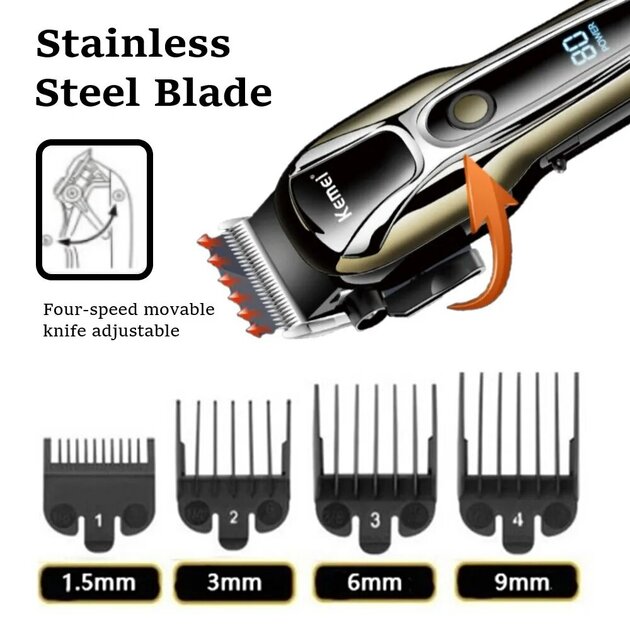 Tondeuse à Cheveux Professionnelle ETEREAUTY - Rechargeable USB, Autonomie 90 Min - Kit Coiffure