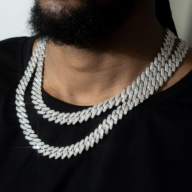 Collier-maillons-cubains-pour-hommes-Hip-Hop-5A-Bling-glac-exquis-bijoux-de-f-te-des