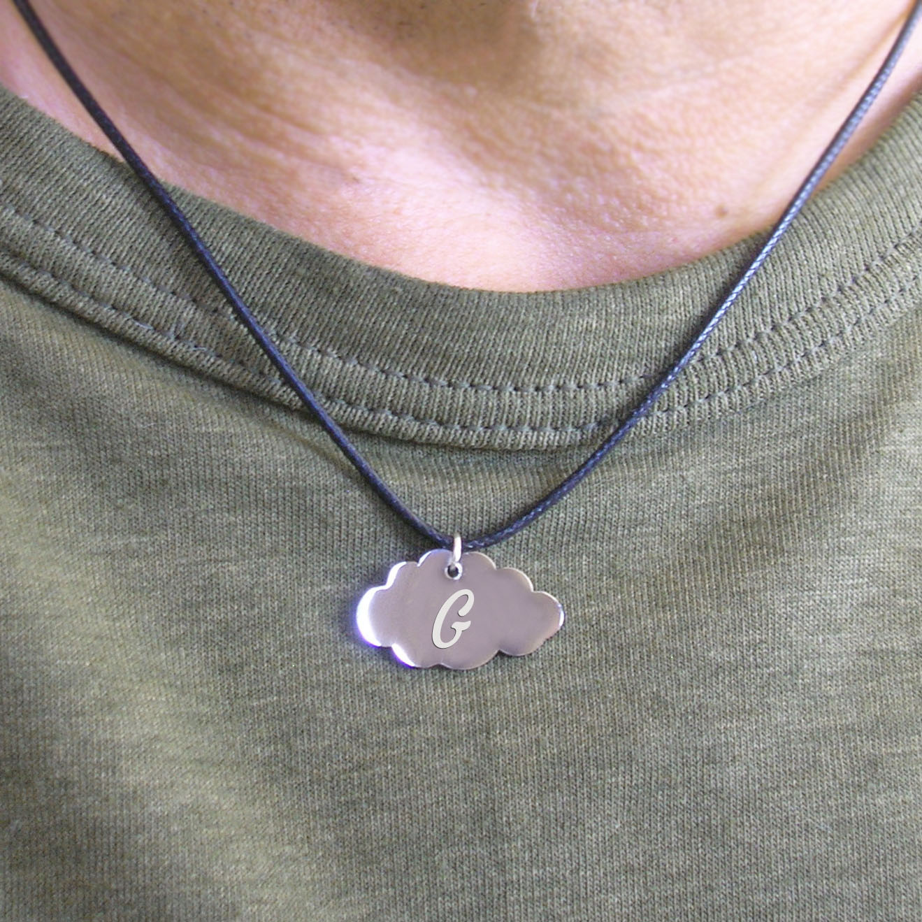 Pendentif acier petit nuage