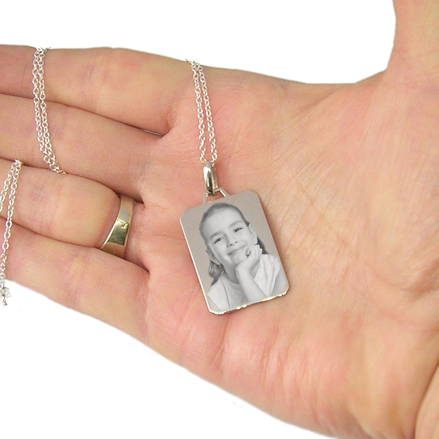 Gravure Medaillon Argent Homme Gravure De Votre Photo Sur