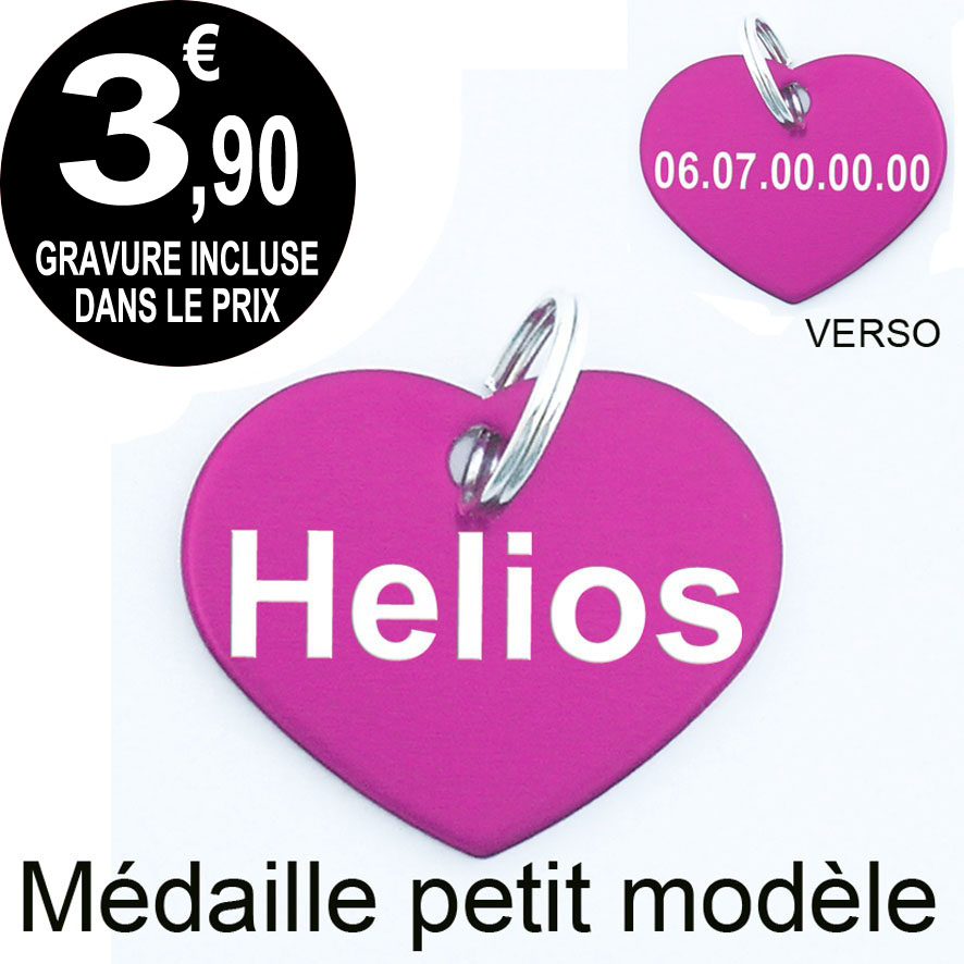 medaille animal rose foncé