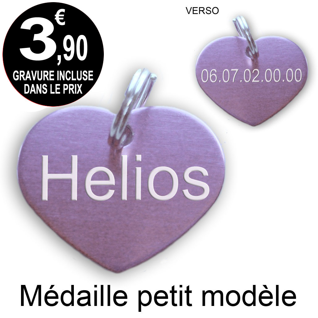 Médaille pour chat gravé