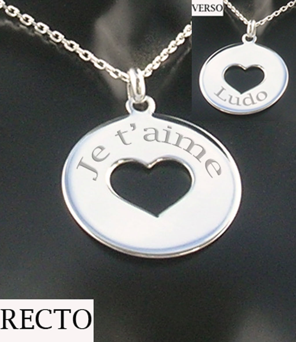 collier coeur troue