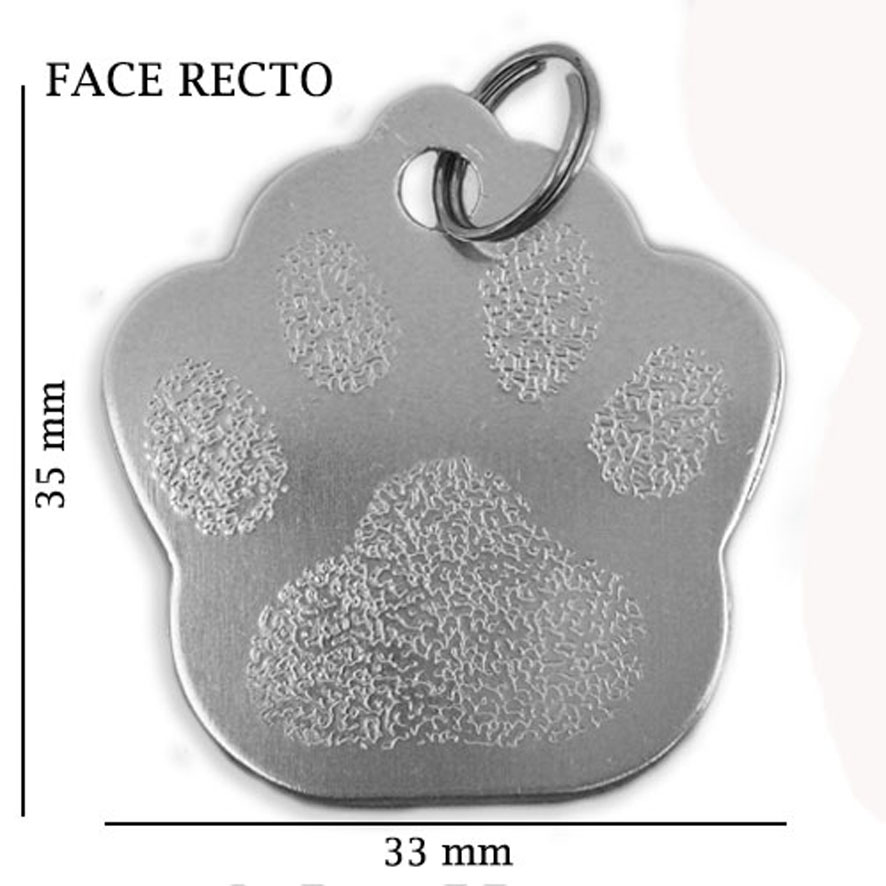 Médaille patte à graver argenté