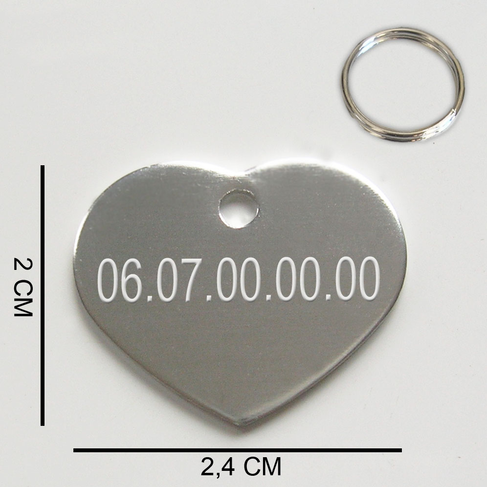 Medaille coeur chat personnalisable
