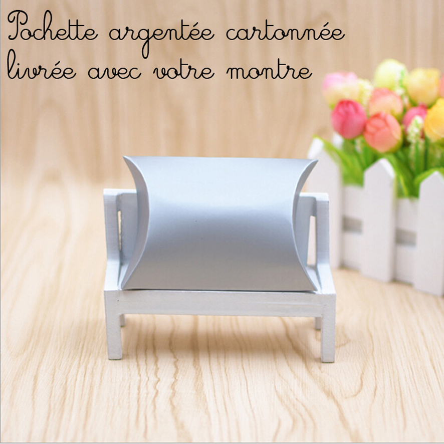 pochette cadeau argentemontre